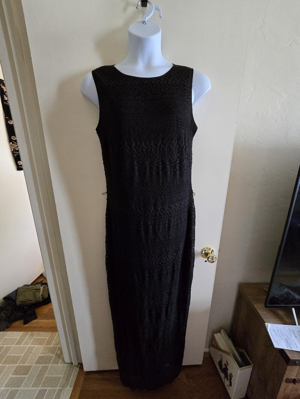 Long Tall Sally Black Lace Detail Maxi Dress – Size 12 – NWT - Picture 3 of 9